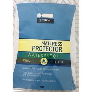 RESTRIGHT TWIN Size Mattress Protector Waterproof  Fitted